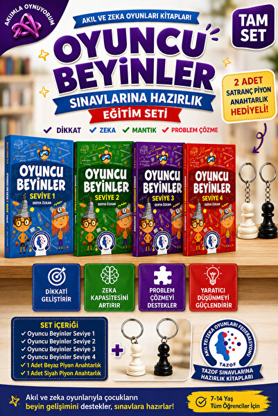 Curious&Genius Oyuncu Beyinler Tam Set (Seviye 1-2-3-4) | TAZOF Sınavlarına H...