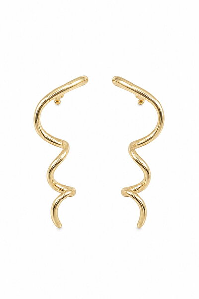 DEMOKAN Women's Earrings Thin Long Design Bow 6cm Earrings
