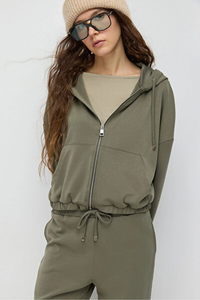 No Matter What Soft Textured Zippered Crop Jacket