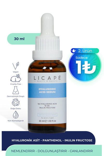 Licape Hyaluronic Acid Panthenol B5 Peptide Serum - Moisturizing, Brightening...