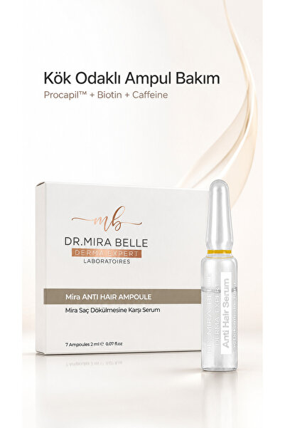 Dr. Mira Belle Derma Expert Mira Anti Hair Ampoule Saç Dökülmesine Karşı Proc...