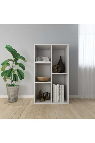Concept Bibliotecă/Servantă, alb, 50x25x80 cm, PAL