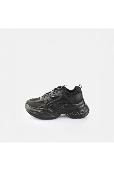 Buffalo Women's / Girls' Classic Shoes 1636486 Yuno - Vegan Nappa/Mesh- Black