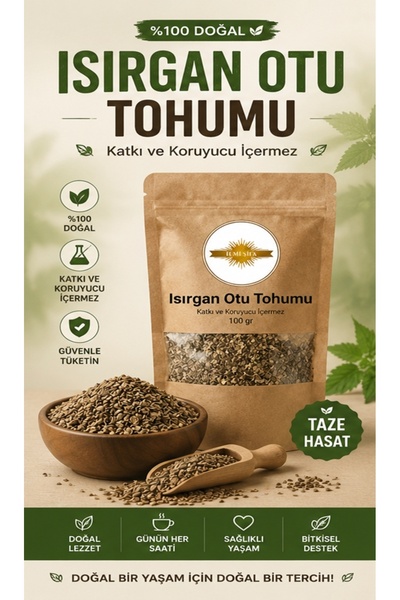 İLMİ ŞİFA Isırgan Otu Tohumu (Elenmiş) Yerli Atalık Tohum 100gr Isırgantohumu...