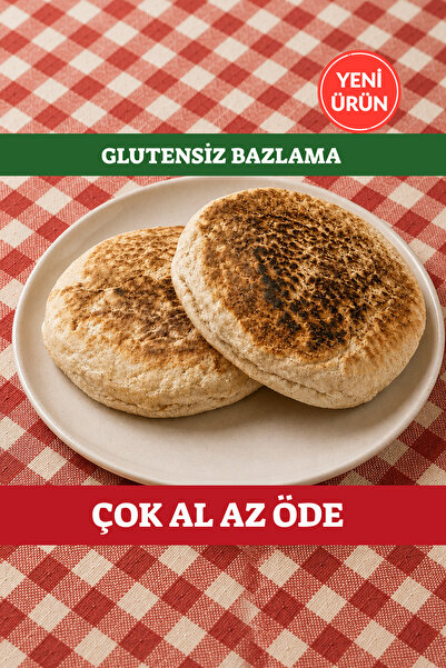 GLUTENSİZİZ by beys Karabuğday Bazlama Glutensiz 2 Adet | Mayalı, Günlük Tüke...
