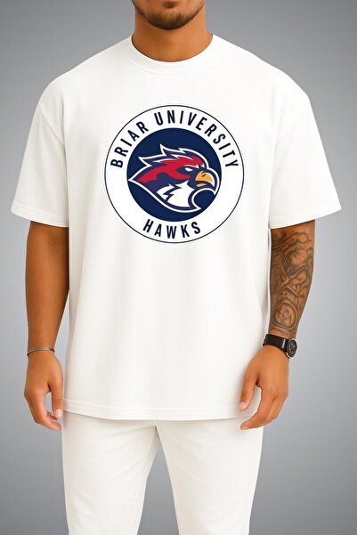 Bahriyeli Collection Oversize Off Campus Briar University Hawks Chest Printed...