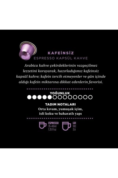 Kahve Dünyası Caffeine-Free Capsule Coffee 10 Lu X 6 Pieces