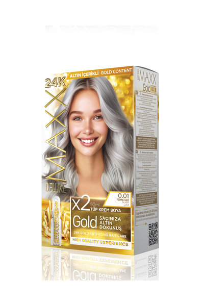 MAXX DELUXE Golden Beauty Set Saç Boyası 0.01 Füme Gri