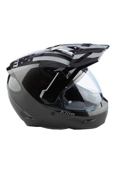 Klim X1 Alpha Carbon Patroit Korumalı ADV Motosiklet Kaskı Metalik Siyah