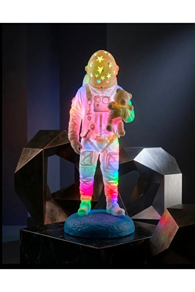 DEMİRXSTORE RGB Astronot Gece Lambası – 30 cm – Kumandalı Çok Renkli LED – 12...