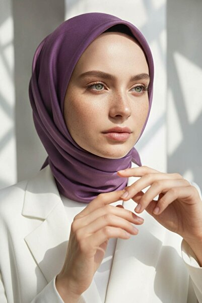 Vissona 100% حرير قطني طويل بلون الخل الملون أكثر صلابة سلسلة حصرية 90x90 وشا...