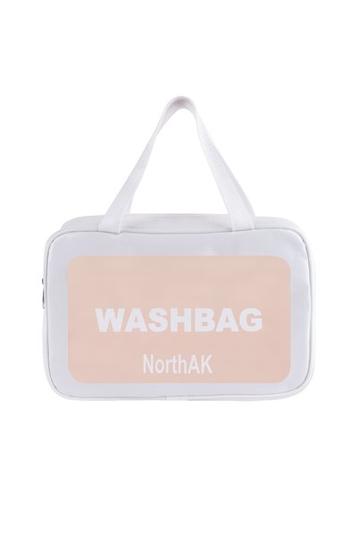 NorthAK 3-Piece Large Size Transparent Travel Beach and Sea Makeup Bag - Cosmetic and Makeup Bag Washbag White