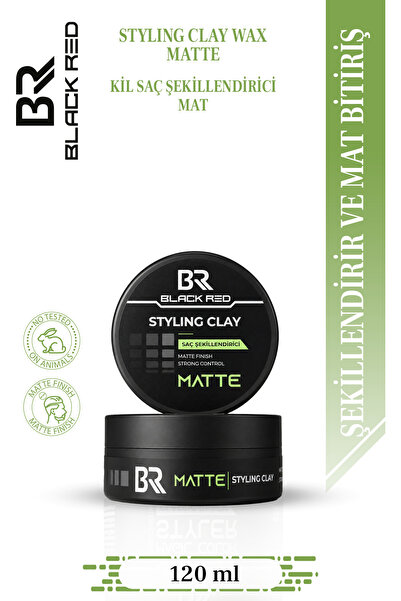 Black Red Styling Clay Wax Matte 120 ml Kil Saç Şekillendirici Mat Wax