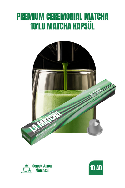 LA MATCHA Premium Ceremonial Matcha – 10’lu Aluminium Capsules