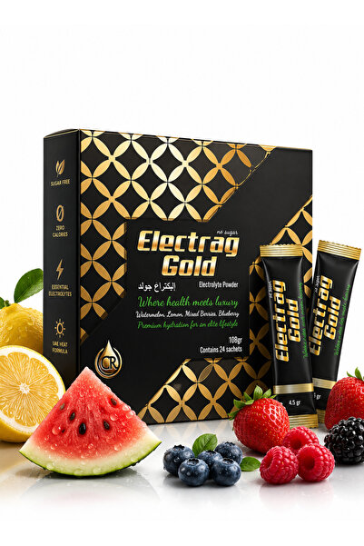 Electrag Gold مسحوق إلكتروليت خالٍ من السكر |   24 كيس ترطيب |   صوديوم بوتاس...