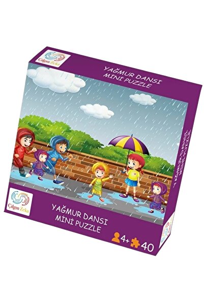 Çılgın Zeka Yağmur Dansı Mini Puzzle 40 Parça 3 4 yaş çocuk puzzle ve yapboz ...