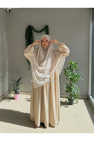 Yüsra Collection Ayrobin Elbise Ve Uzun Sufle 2’li Takım