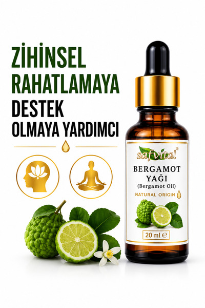safvital زيت البرغموت 20 مل زيت عطري منعش برائحة البرغموت للعلاج بالروائح وال...
