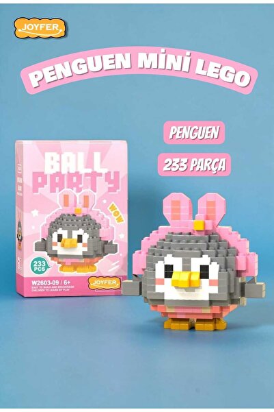 Joyfer 233 Parça Taçlı Penguen Model Karakter Figürü 3D Yapı Oyuncakları Mikr...