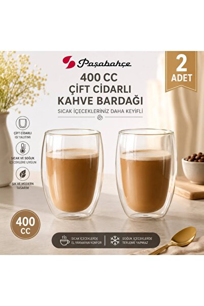 BİZ ZÜCCACİYE We Are Home Paşabahçe 2 Pieces Coffee Cup 400 Cc
