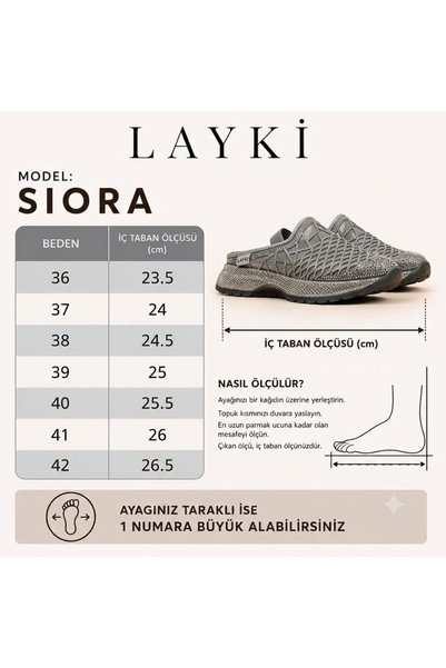 layki Siora Gray Colored Stone Patterned Orthopedic Sole Summer Luxury Sandals