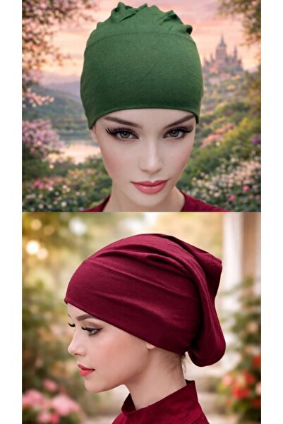 ALDAIYR 2 Pieces of Pipe-Shaped Snap-On Caps for Hijab