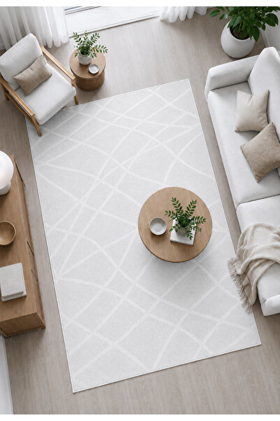 Halı Sepeti Modern Sisal Leke Tutmayan Kaymaz Taban Salon Mutfak Koridor Balk...