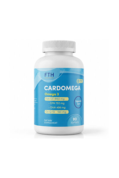 FTH زيت السمك Cardomega Coenzyme Q10 90 كبسولة ناعمة - استخدام لمدة 3 أشهر