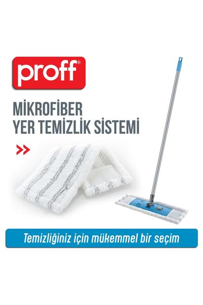Proff Mikrofiber Yer Temizlik Sistemi Saplı