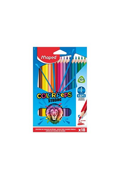 Maped Creioane colorate Color'Peps Strong 18 culori/ Set Top Bottom
