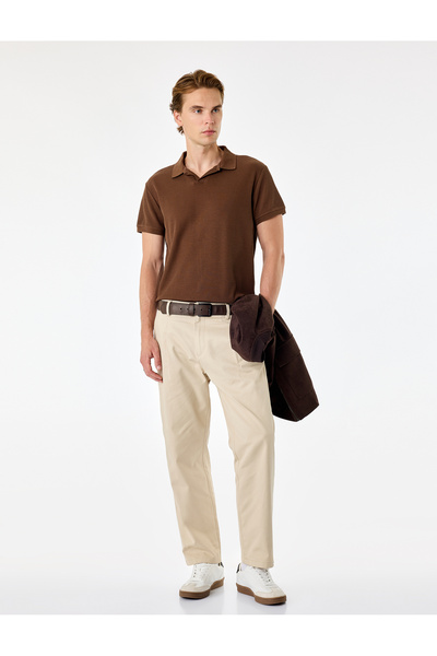 Koton Regular Fit Cotton Short Sleeve Basic Polo Collar T-Shirt