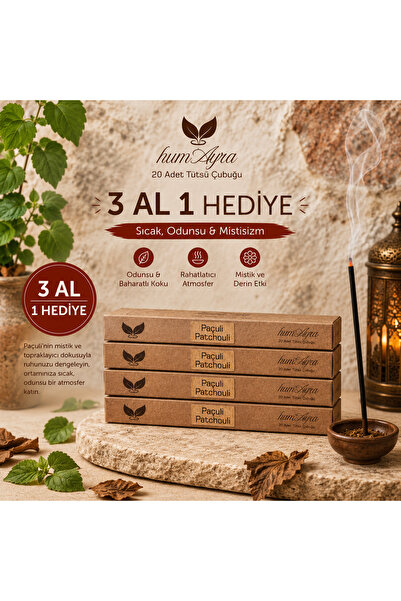 Doğal Tütsü Paçuli 3 Al 1 Hediye