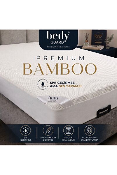 BEDY GUARD Premium Bamboo Ultra Sessiz Sıvı Geçirmez Yatak Koruyucu Alez