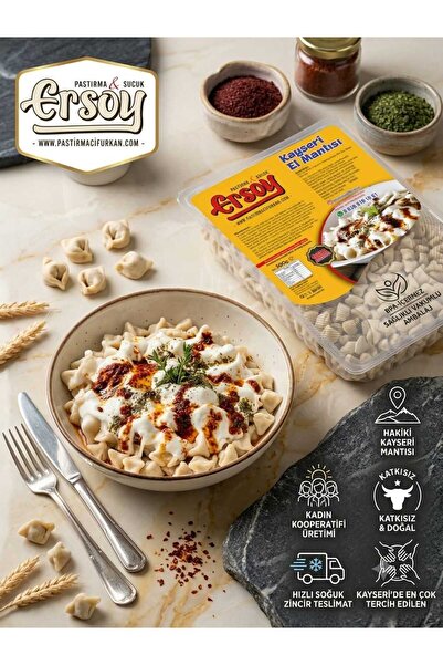 Ersoy Pastırma Sucuk Kayseri El Yapımı Mantı 500gr | Ersoy Gıda | Geleneksel ...