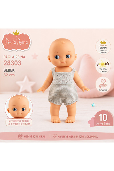 Paola Reina Mini Panchas Pijamalı Oyuncak Bebek 28 cm - İspanyol Et Bebek - 1...