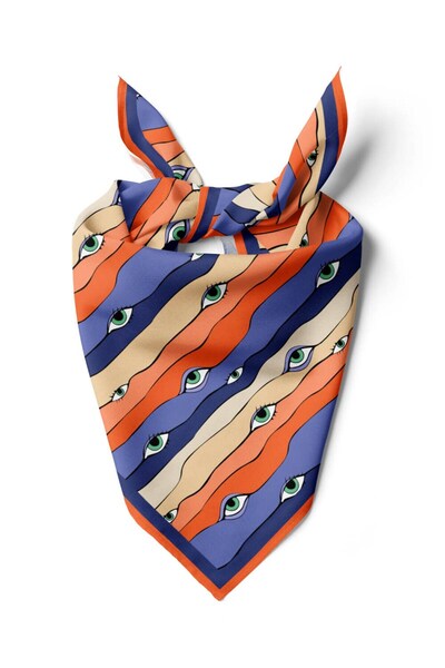 Modabutik A12 Violla Göz Desenli Bandana