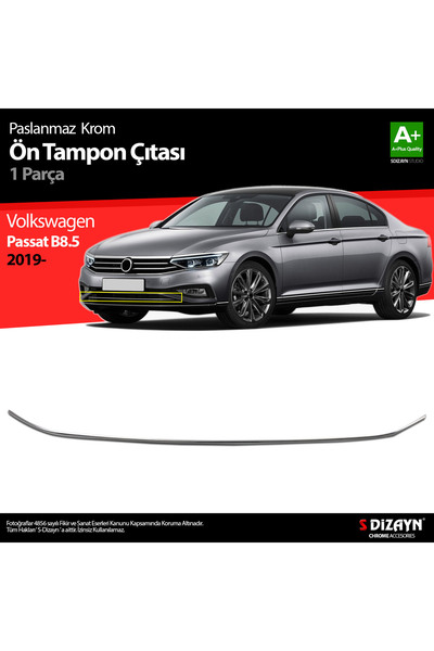 S Dizayn S-dizayn Vw Passat B8.5 Krom Ön Tampon Çıtası 2019 Ve Üzeri