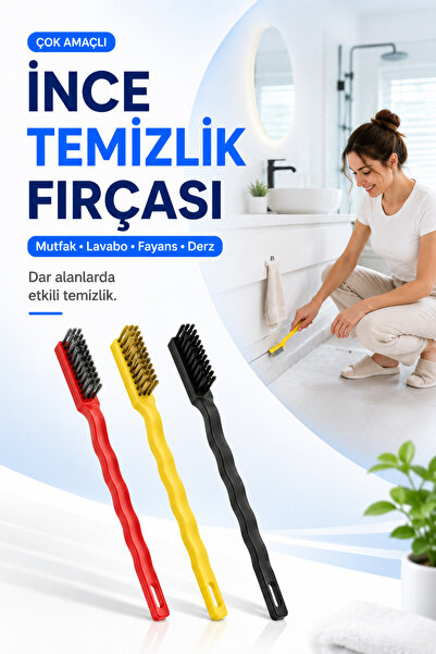 Factorial Temizlik Fırçası Çok Amaçlı Multi İnce Temizlik Fırçası Musluk Temi...