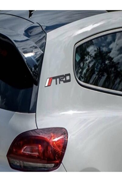 idealaksesuar شعار تويوتا TRD معدني ثلاثي الأبعاد عالي الجودة باللون الأسود ل...