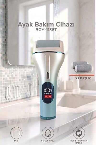 Başkenttekno Waterproof Foot Care File with Led Display Indicator Turbo Mode