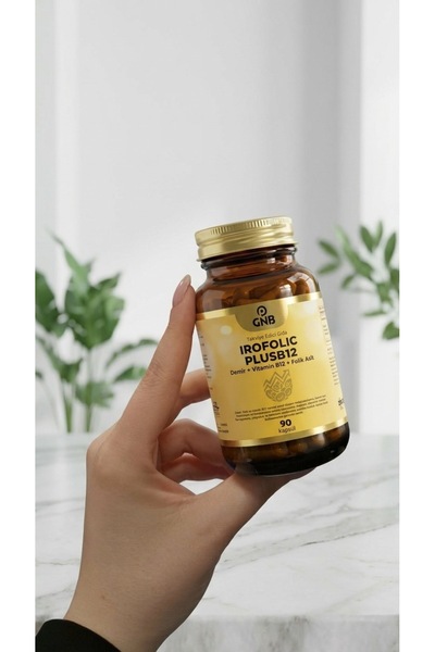 GNB Irofolic Plus B12 Demir, Vitamin B12 ve Folik Asit İçeren – 90 Kapsül