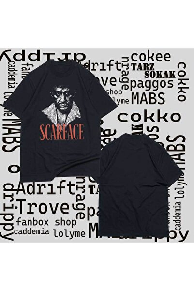 Adrift Kod Presss Kadın Siyah Tony Montana Film Scarface T-shirt 251093tt