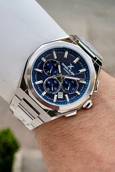 Daniel Klein Kadranı Lacivert Kordonu Silver Renk 24 Ay Garantili 44 Mm Erkek...