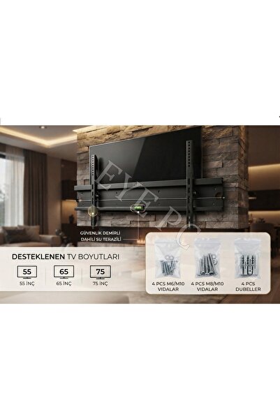 NcpLine Lg 42"-75" 120 140 190 Cm Ekran Lcd Led Tv Televizyon Askı Asma Apara...