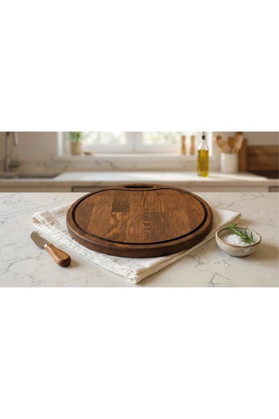 fam wood art Wooden Round Handle Cutting Board Pizza Plate Presentation Plate
