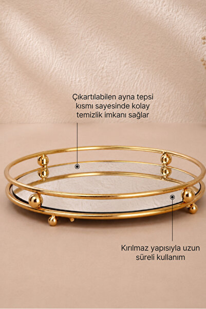 mba decor metal bending art Misket Gold Tepsi Organizer Kahve Yanı Servis Sunumluk Hediyelik Dekorasyon Organizer Parlak Siyah