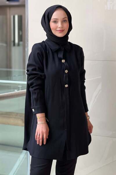 FUAT GÜRSEN Fuat Gürşen Stone and Pearl Buttoned Shirt