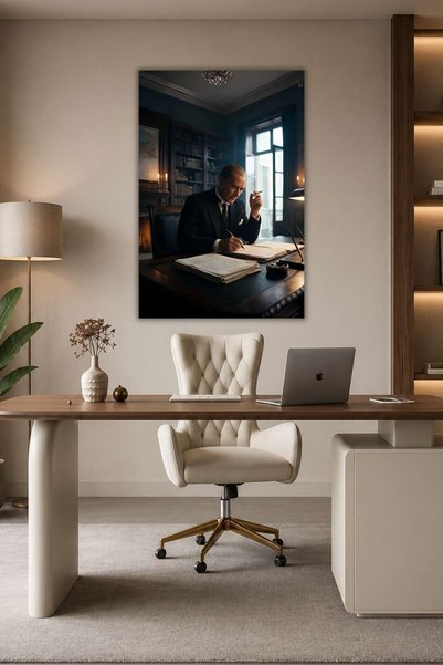 HMDS CONCEPT Mustafa Kemal Atatürk Tablosu, Kırılmaya Dayanıklı Cam Tablo 482