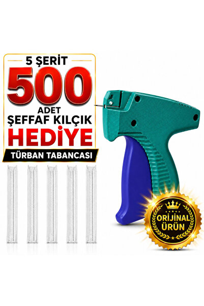 ALBERTOS Kılçık Tabancası Ve 5 Adet Şerit Şeffaf Kılçık ( 500 Adet ) Türban G...