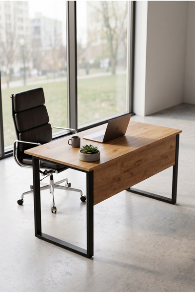 L'occi Concept Noa 140x60 Metal Ayaklı Çalışma Masası Ofis Bilgisayar Masası ...